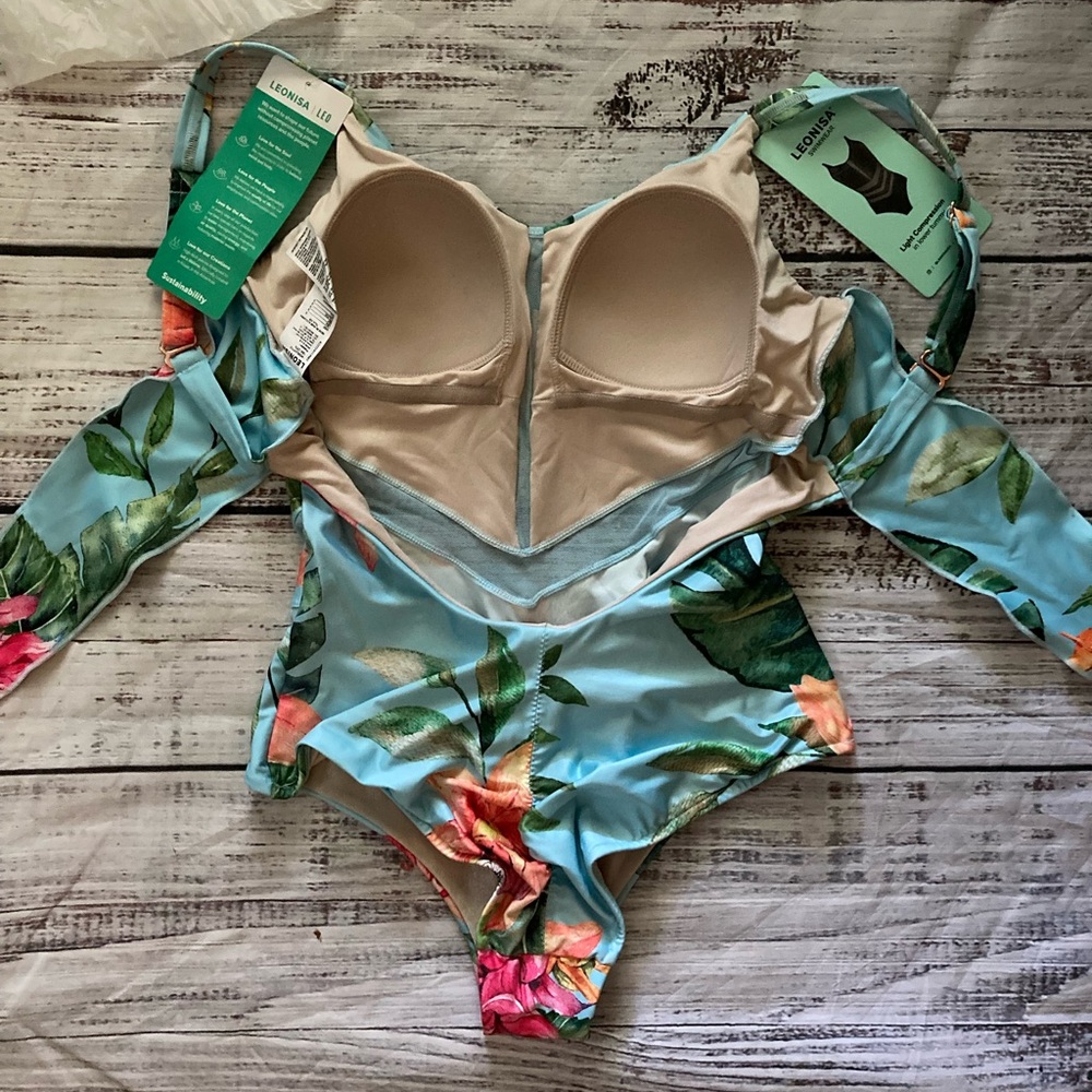 NEW😍Leonisa Slimming One Piece
Swimsuit with Tulle Cutouts - Picture 7 of 9